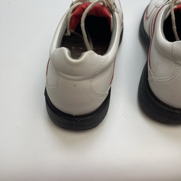 Ecco Womens White/ Red Golf Shoes Size 39 Euro Leather Uppers Shoe Sports - Picture 12 of 15